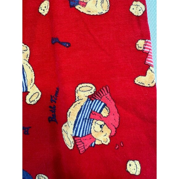 Simple Pleasures Womens Teddy Bear Flannel Pajama Set Size 2X Red Cozy - Picture 6 of 16